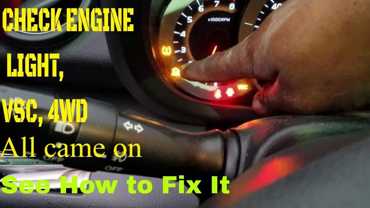 Read more about the article Check Engine, VSC, and 4WD Lights On RAV4